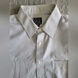jos a bank Dress shirt long sleeve 16.5 34 gray Plaid